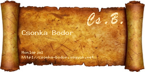 Csonka Bodor névjegykártya